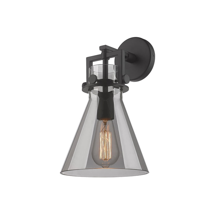 Innovations 411-1W-BK-G411-8SM One Light Wall Sconce, Matte Black