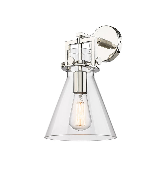 Innovations 411-1W-PN-G411-8CL One Light Wall Sconce, Polished Nickel
