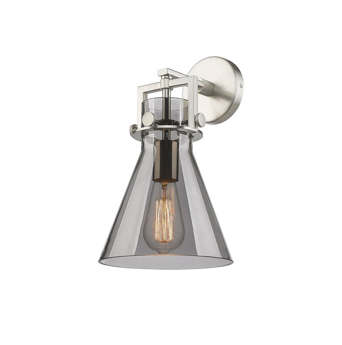 Innovations 411-1W-SN-G411-8SM One Light Wall Sconce, Satin Nickel
