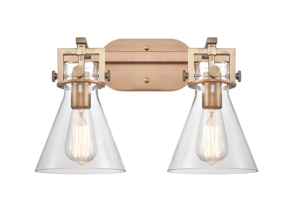 Innovations 411-2W-BB-G411-7CL Two Light Bath Vanity, Brushed Brass