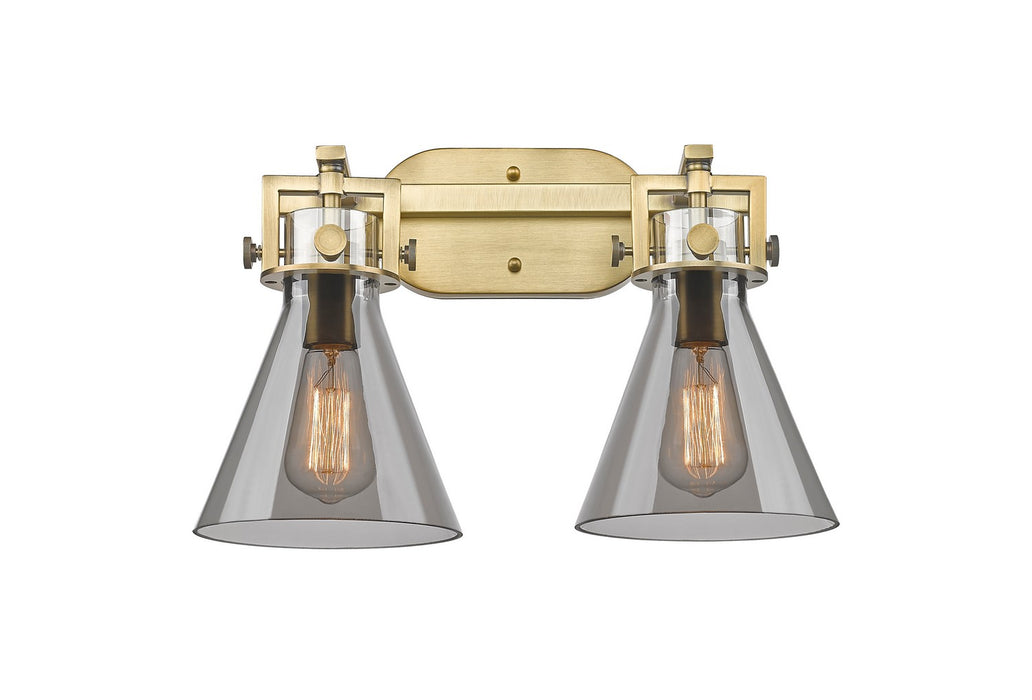 Innovations 411-2W-BB-G411-7SM Two Light Bath Vanity, Brushed Brass