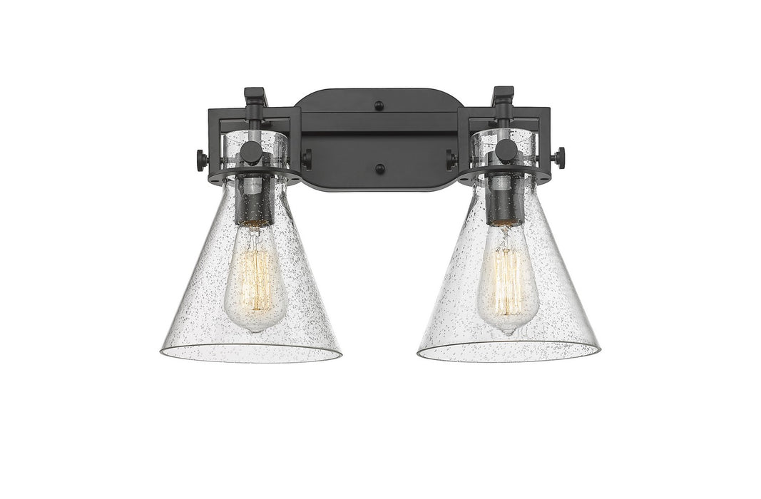 Innovations 411-2W-BK-G411-7SDY Two Light Bath Vanity, Matte Black