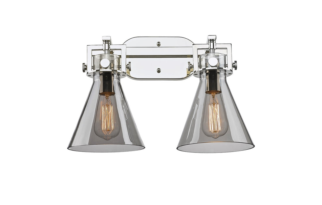 Innovations 411-2W-PN-G411-7SM Two Light Bath Vanity, Polished Nickel