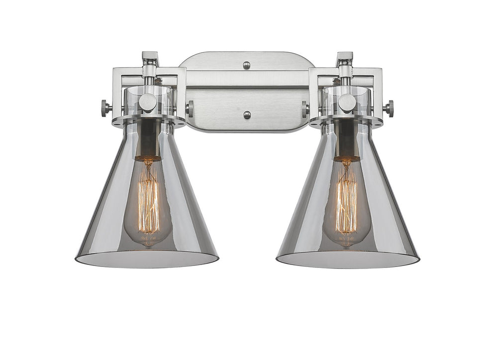 Innovations 411-2W-SN-G411-7SM Two Light Bath Vanity, Brushed Satin Nickel