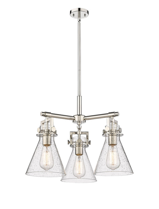 Innovations 411-3CR-PN-G411-7SDY Three Light Pendant, Polished Nickel