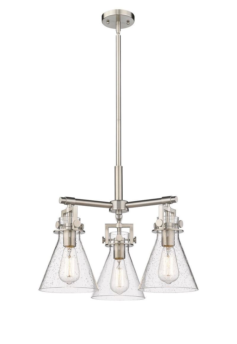 Innovations 411-3CR-SN-G411-7SDY Three Light Pendant, Satin Nickel