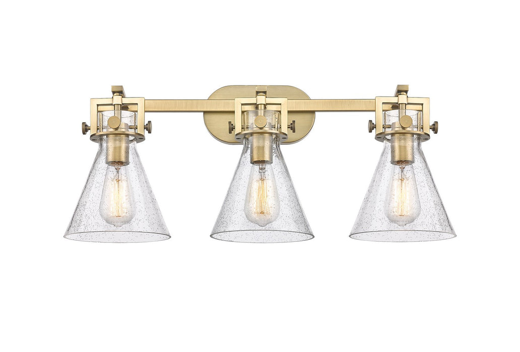 Innovations 411-3W-BB-G411-7SDY Three Light Bath Vanity, Brushed Brass