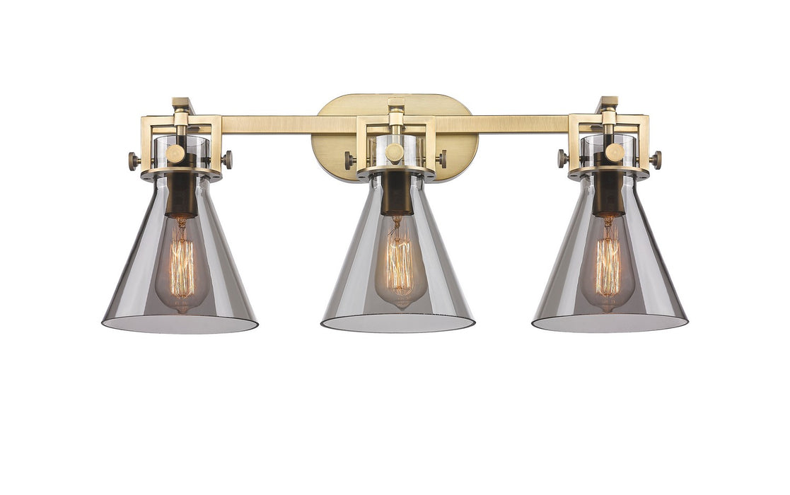 Innovations 411-3W-BB-G411-7SM Three Light Bath Vanity, Brushed Brass