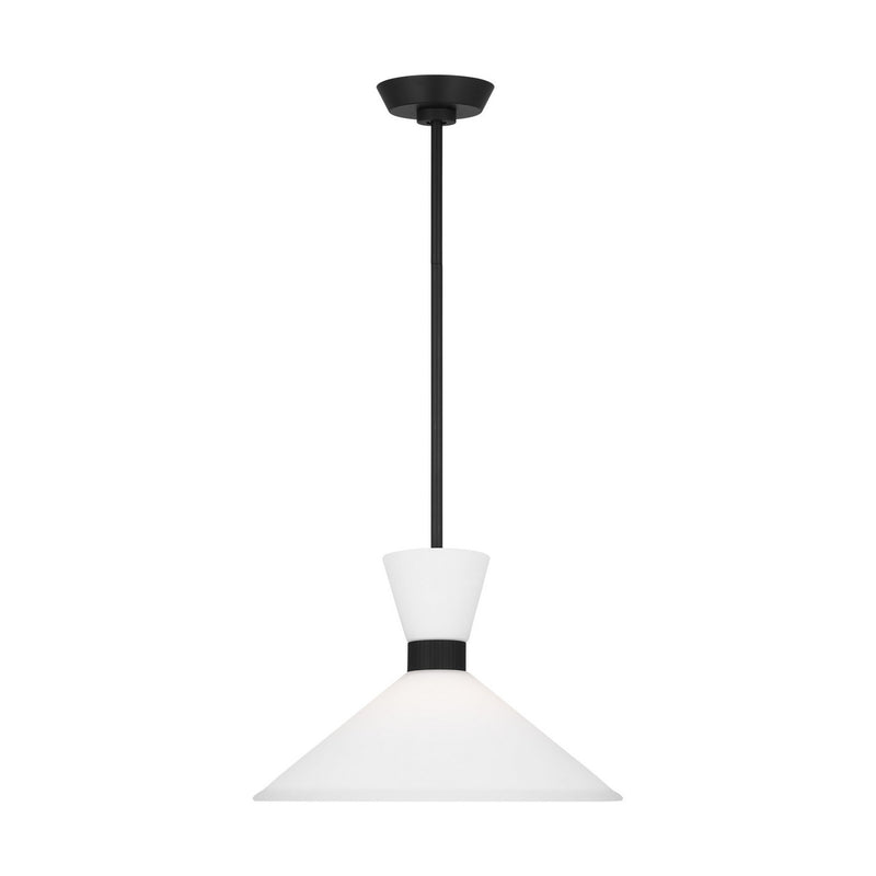 Visual Comfort Studio DJP1091MBK One Light Pendant, Midnight Black