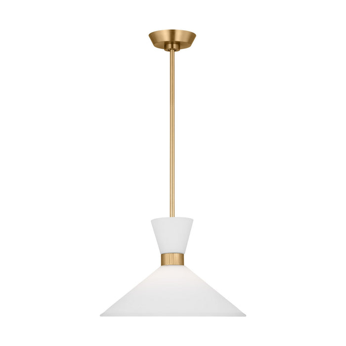 Visual Comfort Studio DJP1091SB One Light Pendant, Satin Brass