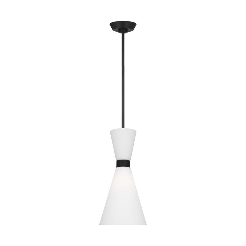 Visual Comfort Studio DJP1101MBK One Light Pendant, Midnight Black