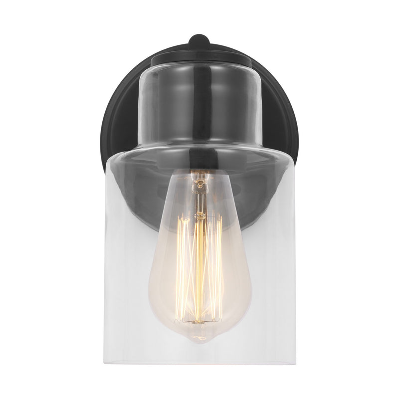 Visual Comfort Studio DJV1001MBK One Light Wall Sconce, Midnight Black