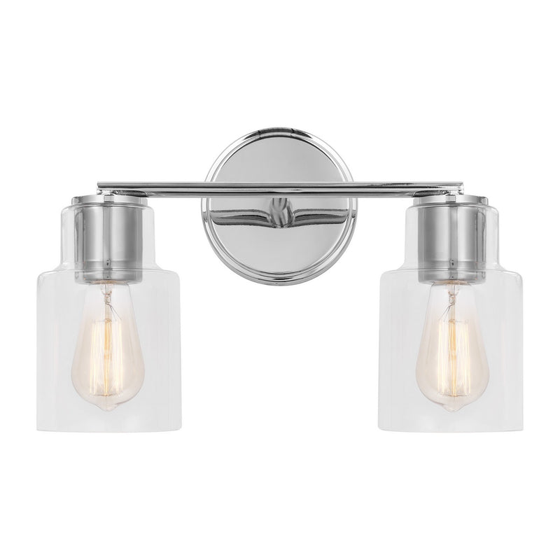 Visual Comfort Studio DJV1002CH Two Light Bath, Chrome