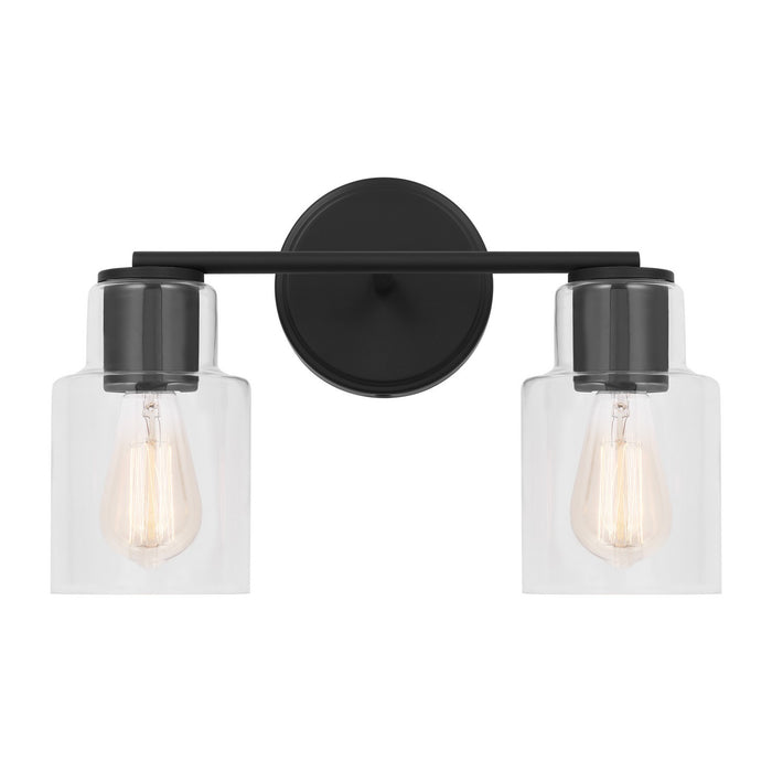 Visual Comfort Studio DJV1002MBK Two Light Bath, Midnight Black