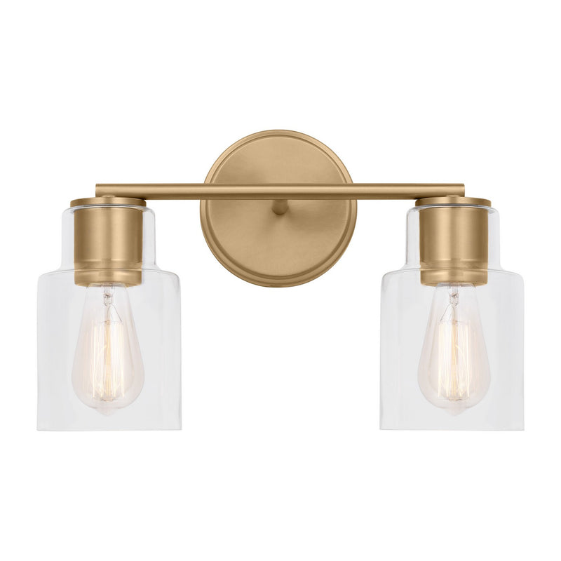Visual Comfort Studio DJV1002SB Two Light Bath, Satin Brass