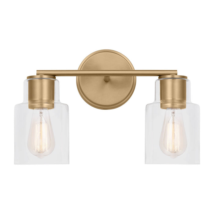 Visual Comfort Studio DJV1002SB Two Light Bath, Satin Brass