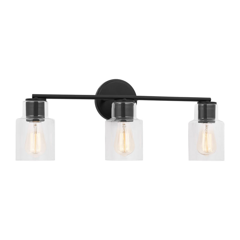 Visual Comfort Studio DJV1003MBK Three Light Bath, Midnight Black