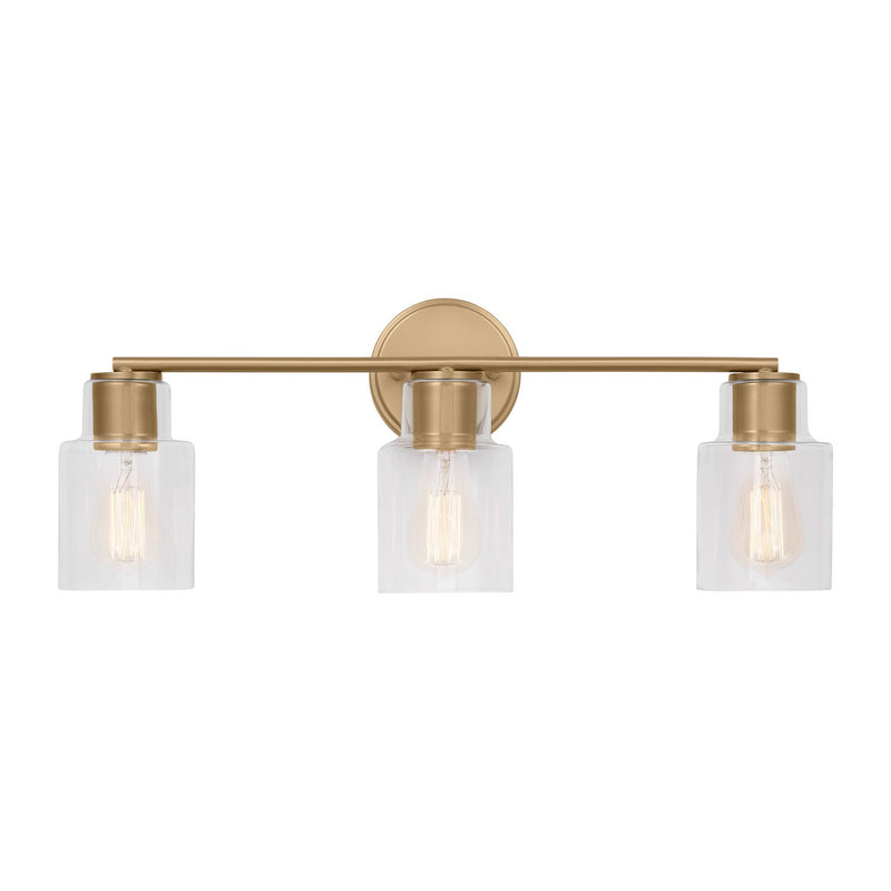 Visual Comfort Studio DJV1003SB Three Light Bath, Satin Brass