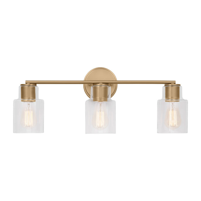 Visual Comfort Studio DJV1003SB Three Light Bath, Satin Brass