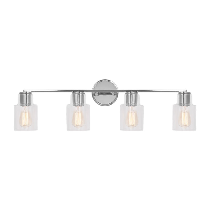 Visual Comfort Studio DJV1004CH Four Light Bath, Chrome