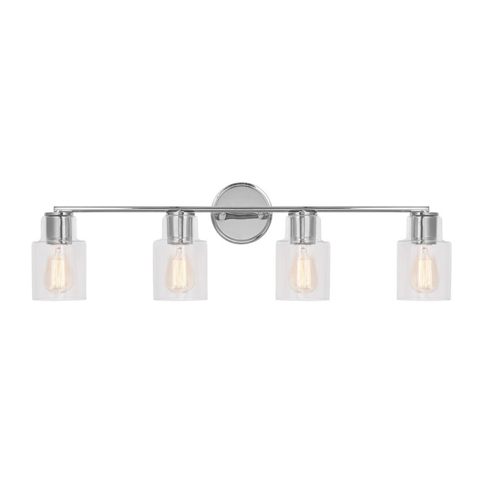 Visual Comfort Studio DJV1004CH Four Light Bath, Chrome