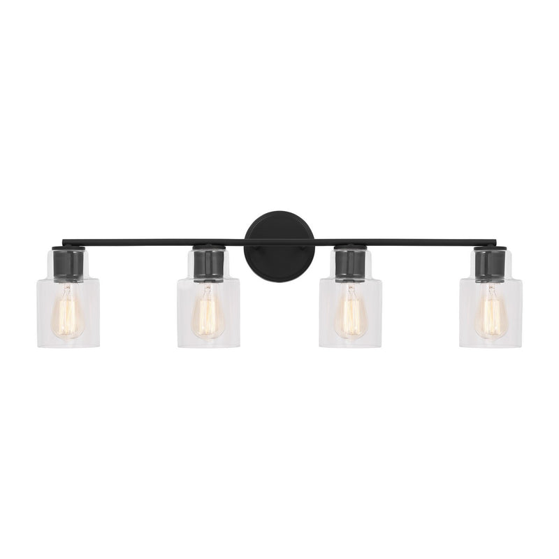 Visual Comfort Studio DJV1004MBK Four Light Bath, Midnight Black