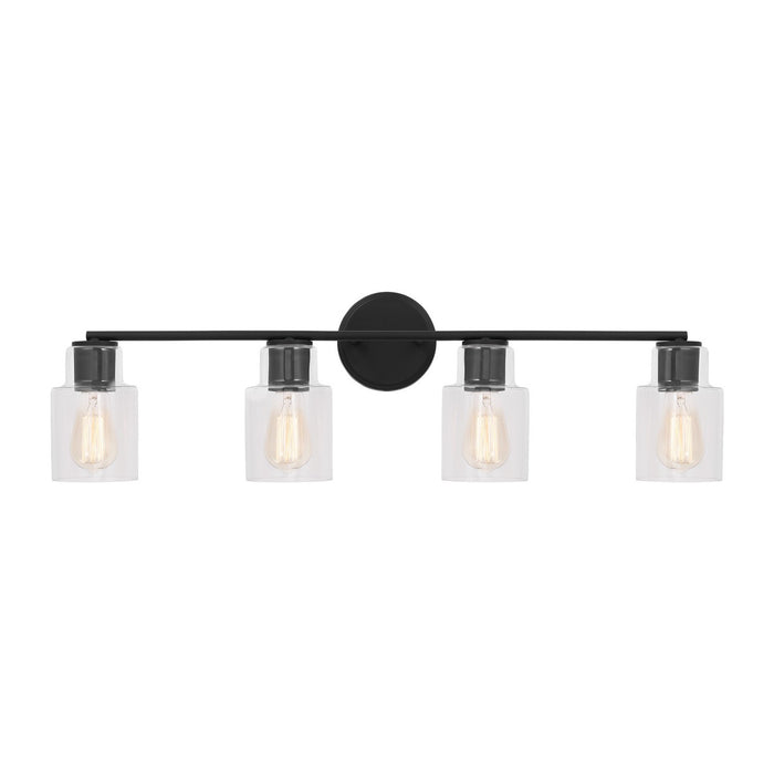 Visual Comfort Studio DJV1004MBK Four Light Bath, Midnight Black
