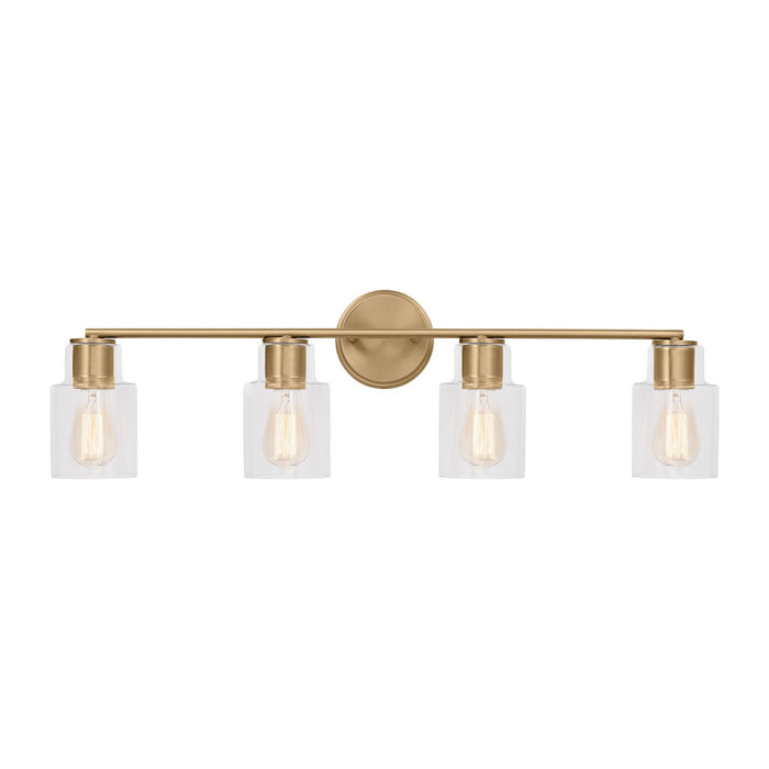 Visual Comfort Studio DJV1004SB Four Light Bath, Satin Brass