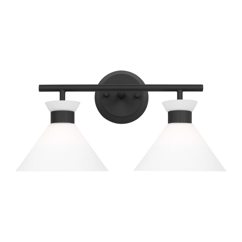 Visual Comfort Studio DJV1012MBK Two Light Bath, Midnight Black