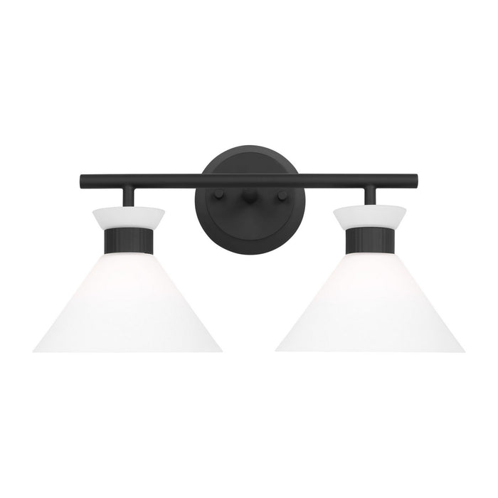 Visual Comfort Studio DJV1012MBK Two Light Bath, Midnight Black