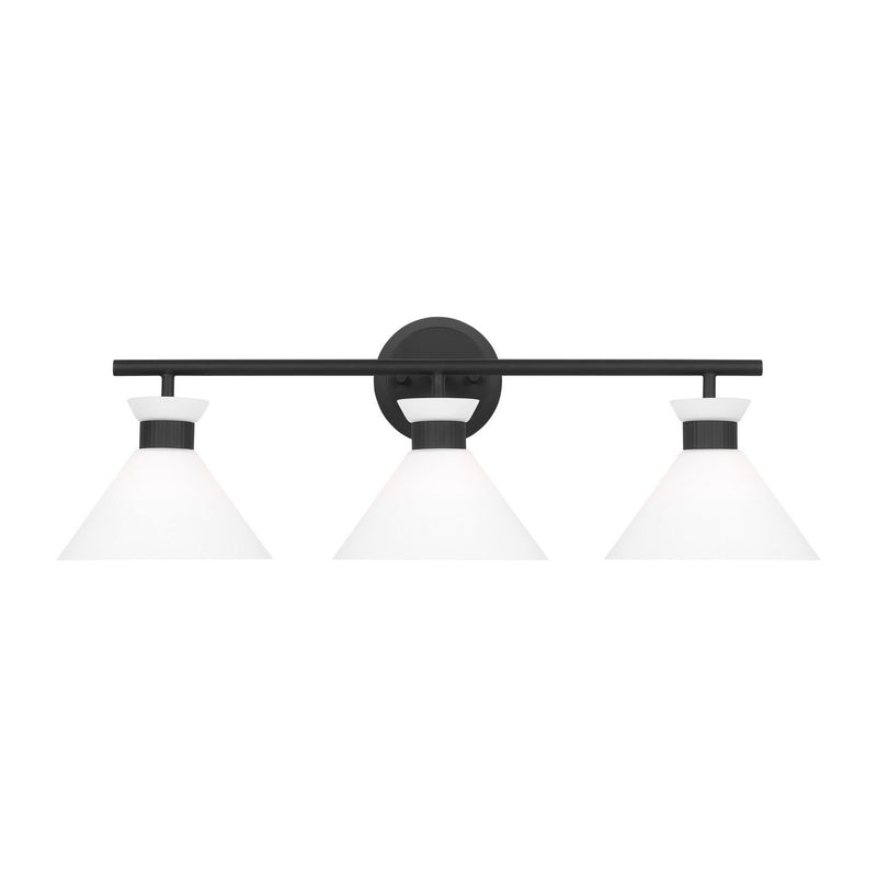 Visual Comfort Studio DJV1013MBK Three Light Bath, Midnight Black