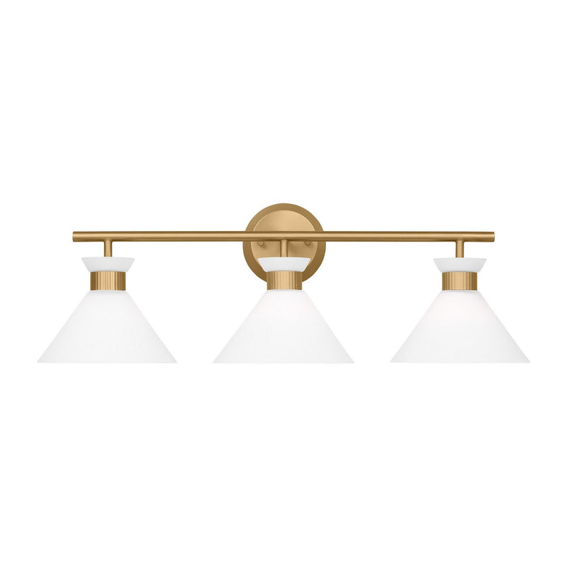 Visual Comfort Studio DJV1013SB Three Light Bath, Satin Brass