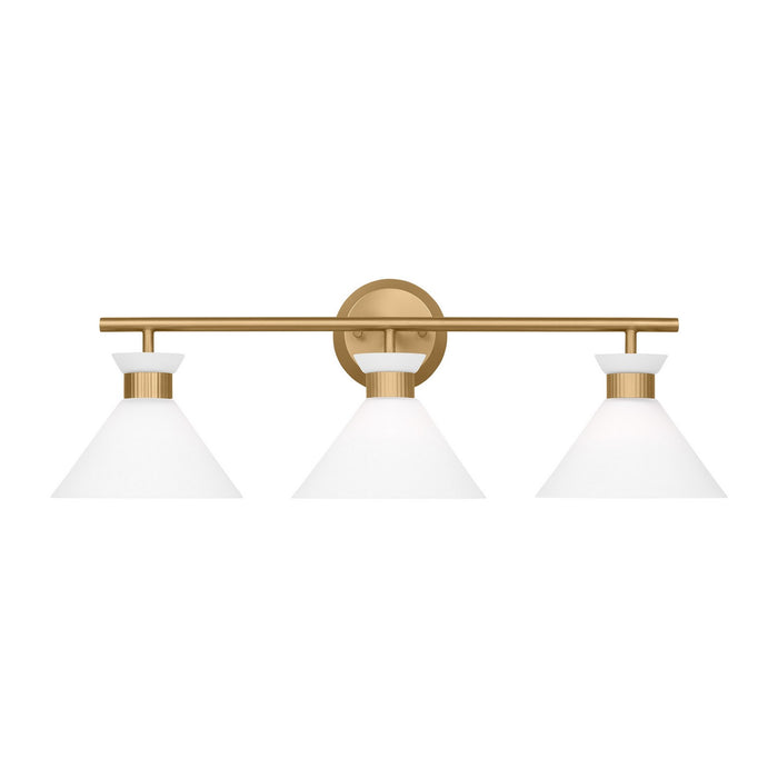 Visual Comfort Studio DJV1013SB Three Light Bath, Satin Brass