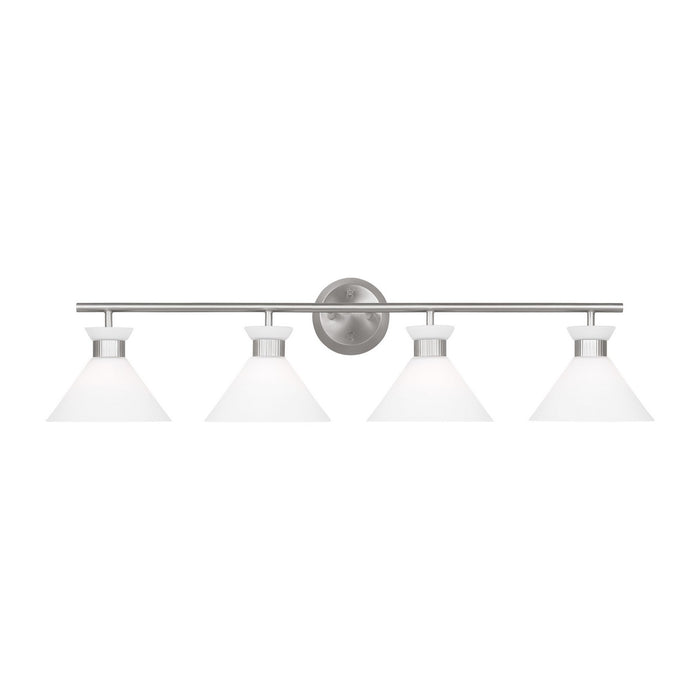 Visual Comfort Studio DJV1014BS Four Light Bath, Brushed Steel