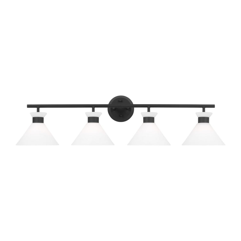 Visual Comfort Studio DJV1014MBK Four Light Bath, Midnight Black