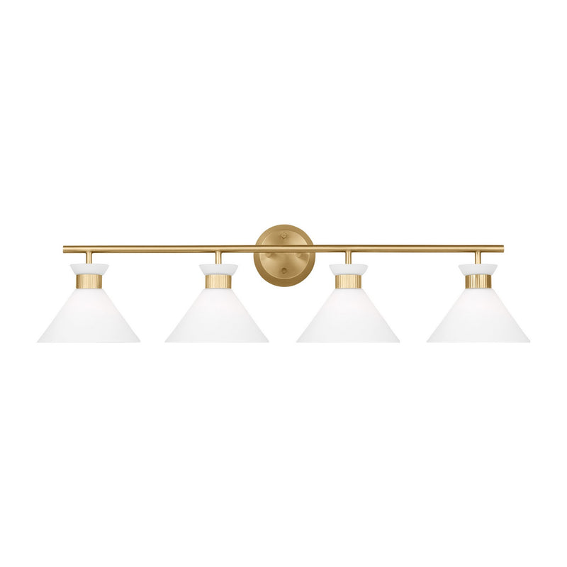 Visual Comfort Studio DJV1014SB Four Light Bath, Satin Brass