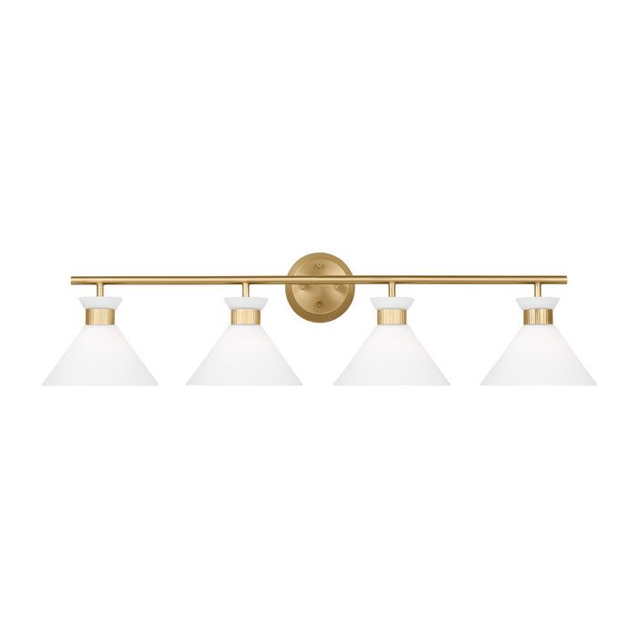 Visual Comfort Studio DJV1014SB Four Light Bath, Satin Brass