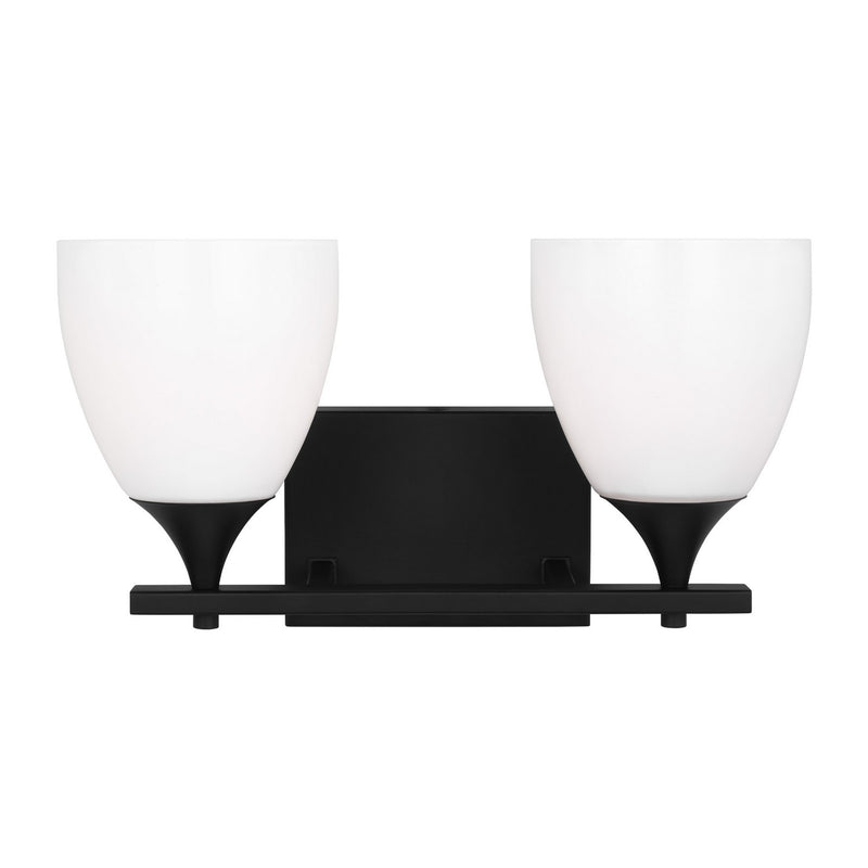 Visual Comfort Studio DJV1022MBK Two Light Bath, Midnight Black