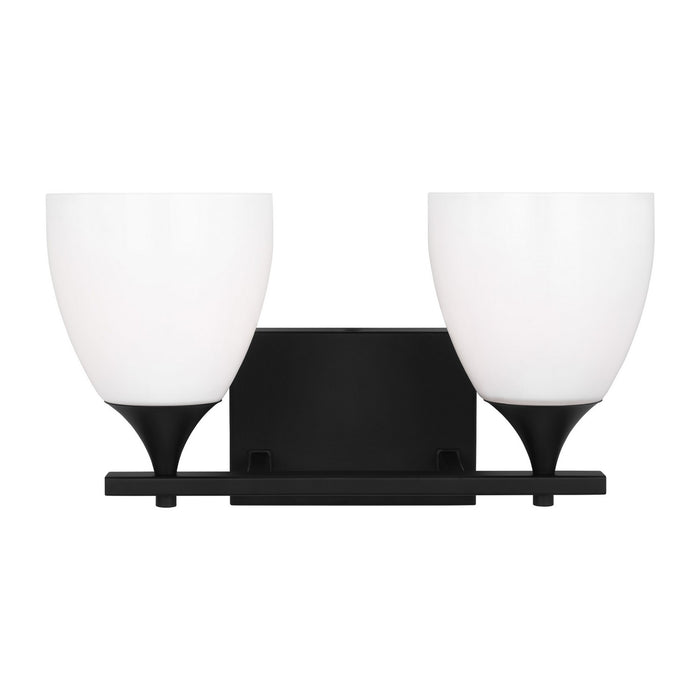 Visual Comfort Studio DJV1022MBK Two Light Bath, Midnight Black