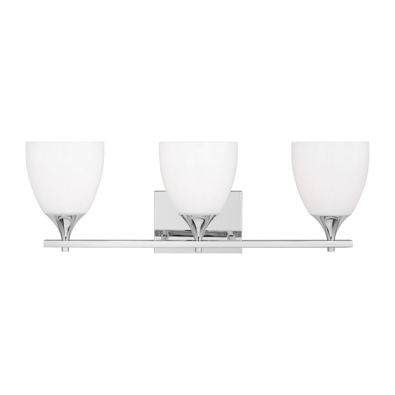 Visual Comfort Studio DJV1023CH Three Light Bath, Chrome