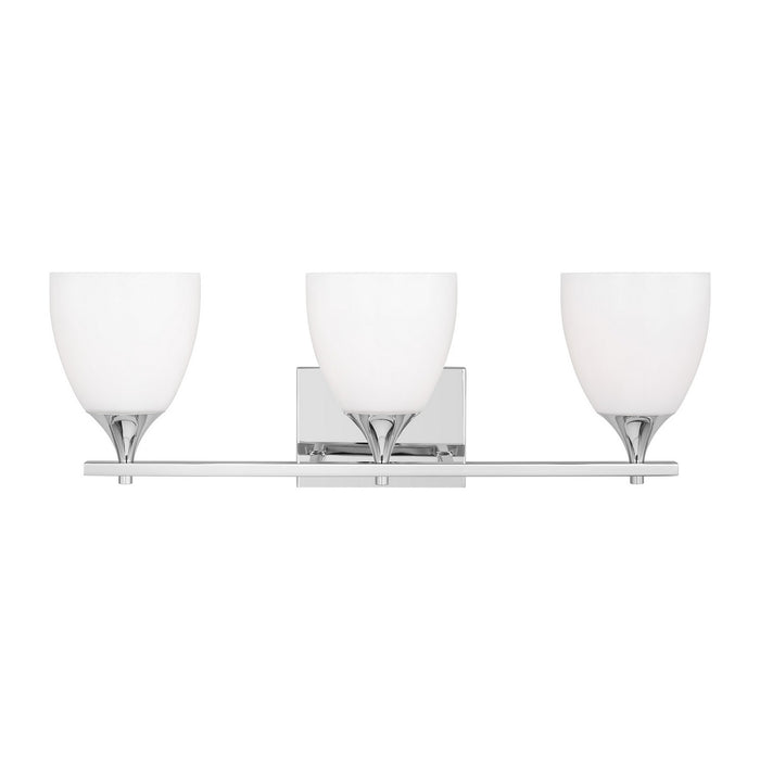 Visual Comfort Studio DJV1023CH Three Light Bath, Chrome