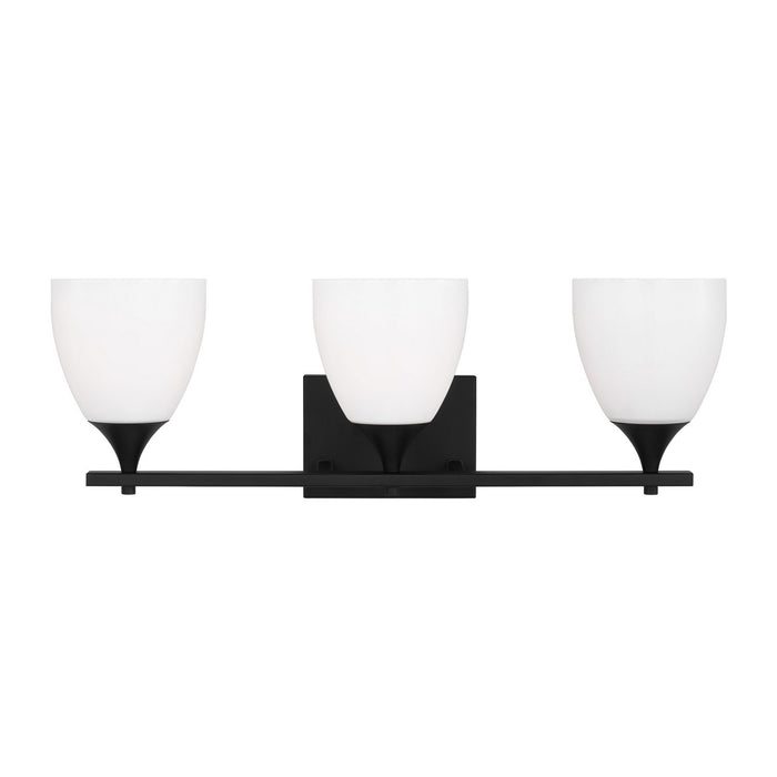 Visual Comfort Studio DJV1023MBK Three Light Bath, Midnight Black