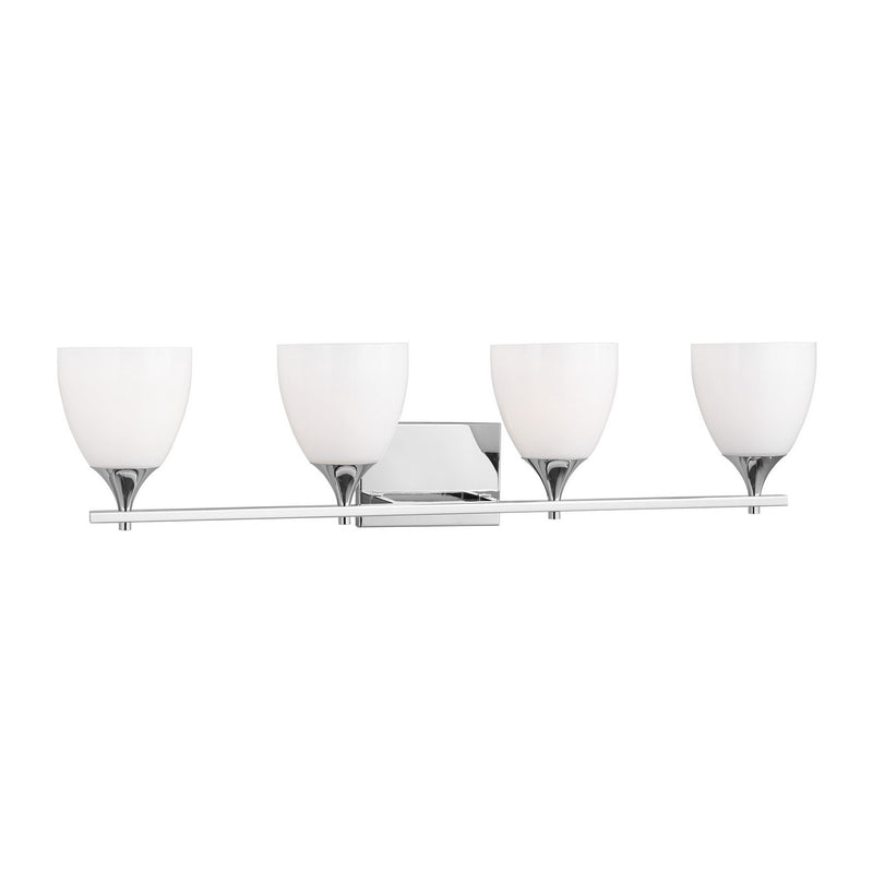 Visual Comfort Studio DJV1024CH Four Light Bath, Chrome