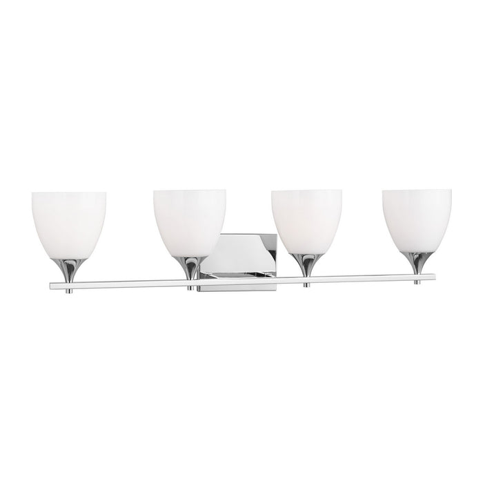 Visual Comfort Studio DJV1024CH Four Light Bath, Chrome