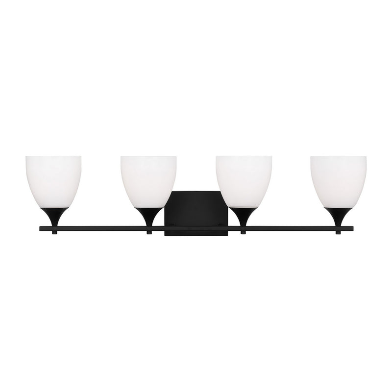 Visual Comfort Studio DJV1024MBK Four Light Bath, Midnight Black