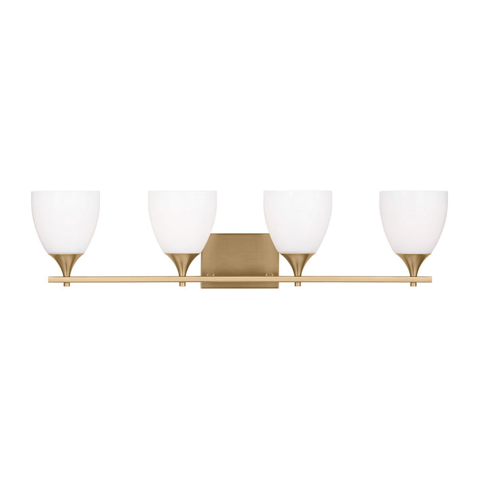 Visual Comfort Studio DJV1024SB Four Light Bath, Satin Brass