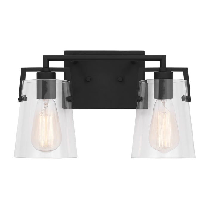 Visual Comfort Studio DJV1032MBK Two Light Bath, Midnight Black