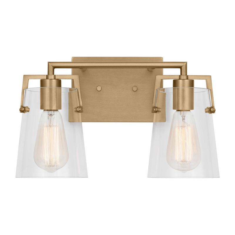 Visual Comfort Studio DJV1032SB Two Light Bath, Satin Brass