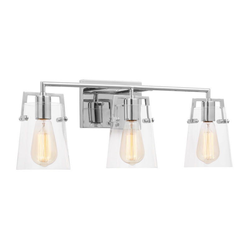 Visual Comfort Studio DJV1033CH Three Light Bath, Chrome