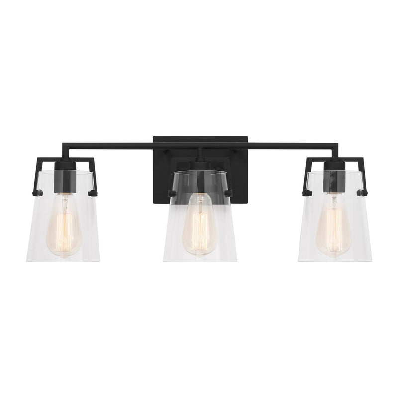 Visual Comfort Studio DJV1033MBK Three Light Bath, Midnight Black